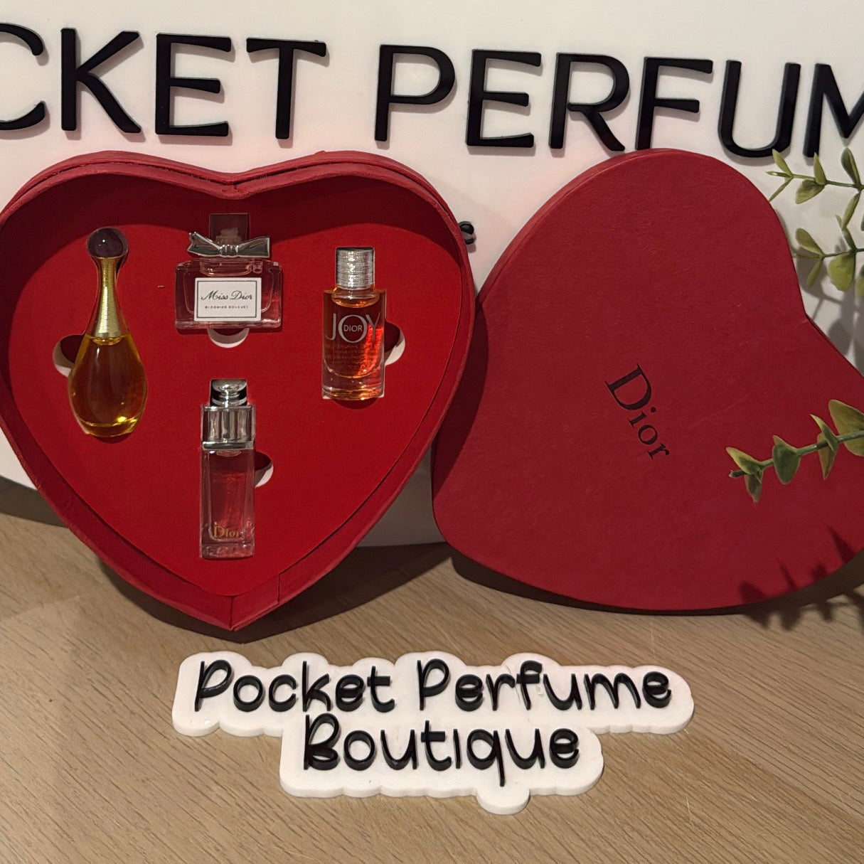 4pc heart dior gift set
