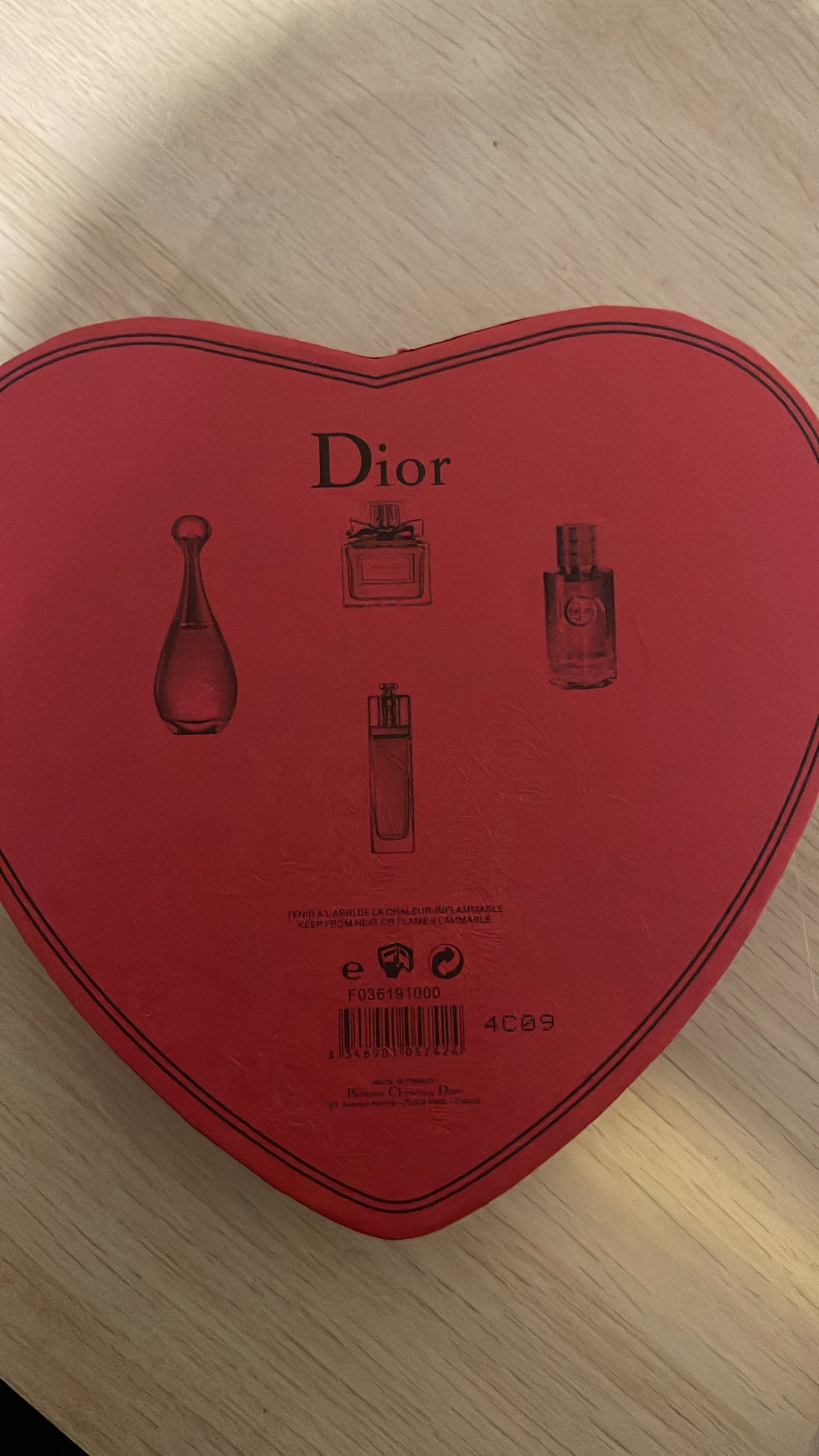4pc heart dior gift set